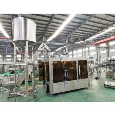 China ADE Vegetable Syrup Food 3in1 Monoblock Bottle Fruit Juice Injection Bottling Sealing Capping Machine for sale