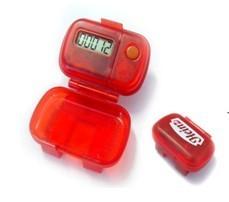 China Red ABS Step Counter Pedometer New Lifestyles Pedometers for sale