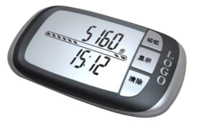 China Digital Pocket Pedometer with Clock Multi Function Promotional Gift for sale