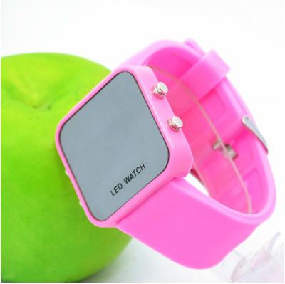 China Popular Ladies Watch Silicone Wristband Watch , Red Silicon Led Watch for sale