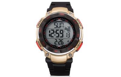 China Promotional ABS Band Calendar Wrist Watch Water Resistant Round Digital Watches for sale