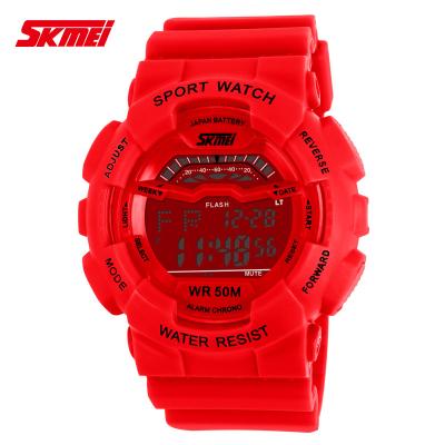 China Red Multifunctional plastic Digital Watch sports digital watches dustproof for sale