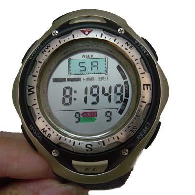 China Unisex PU LCD Sport Watch Daily Alarm Multifunction Wristwatch for sale