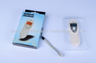 China White Digital Wine Alcohol Tester with Semiconductor Oxide Alcohol Sensor for sale