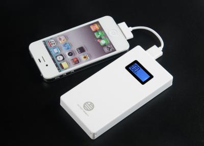 China Rechargeable LCD Power Bank White Color , 5000mah power bank external battery for sale