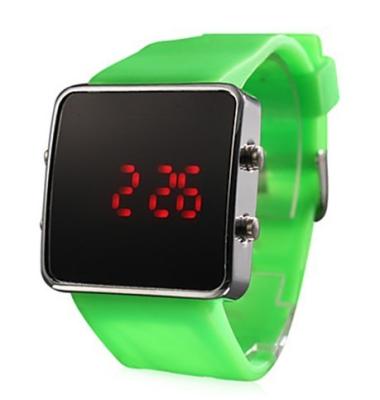 China Cool Touch LED Digital Wrist Watch With Stainess Steel Case , LED Mirror Watch for sale