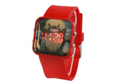 China Big Square Pattern Touch Screen Digital Watches Stainless Steel Back for Children for sale