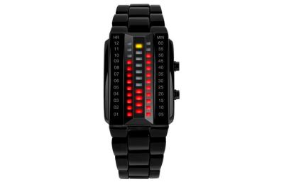 China El reloj unisex de 3D LED modificó el reloj negro de Digitaces para requisitos particulares de la aleación en venta