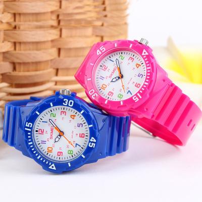 China Pink Plastic Quartz Watch For Woman / Children , Automatic quartz watches for sale