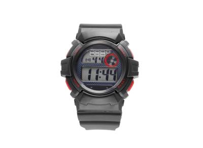 China Black Japan Movement LCD Waterproof Sport Watch With EL Backlight  / ABS Case for sale