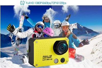 China 60 Meters Waterproof Sports Action Camera 1080P 4GB ~ 32GB High Definition 2.0