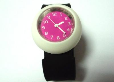 China 1ATM Water resistant Colorful Watch Dial Slap Silicone Wristband Watches with Debossed Log for sale