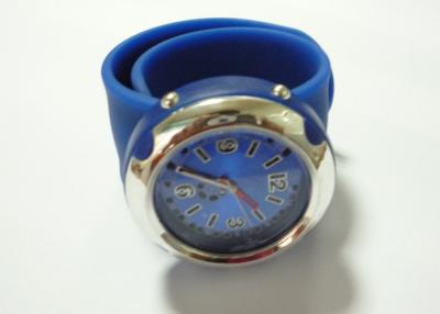 China Blue Big Face Slap Rubber silicone wristband Watches with Water Resistant for Boys for sale