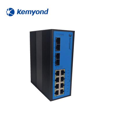 China LACP Din-Rail L2 Managed S3100DP-G4T8 PoE Ethernet 4 Gigabit SFP Port 8 Port Ethernet Network Switch for sale