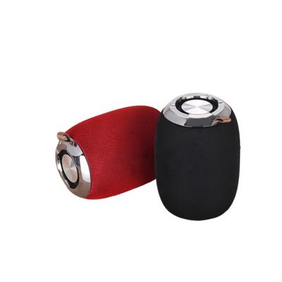 China Mini 1200 2021 MAH Portable Metal Silica Gel Mesh Portable BT Speaker Wireless Outdoor Speaker for sale