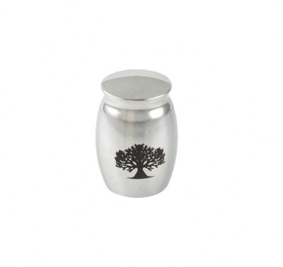 China Stainless Steel Pet Products Viable Pet Urns Custom Logo Size Round Can Pet Urns for sale