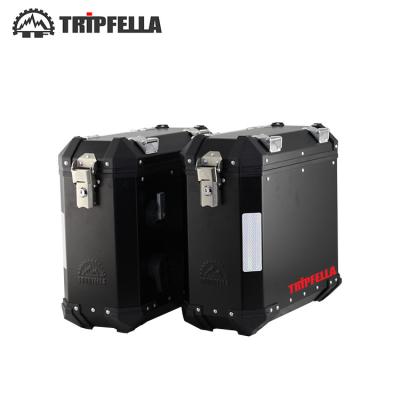 China ALUMINUM Tourfella - Aluminum Stock 29L Saddlebag Motorcycle Side Case Box Promotion Black Color Stock for sale