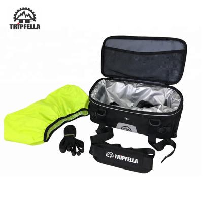 China 16L Sport Black Polyester MU-tifunction ExpandableMotorcycle Top Travel Bag for sale