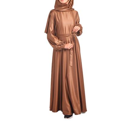 China 2022 anti static latest luxurious wholesale abaya designs dubai satin abaya muslim women dress for sale