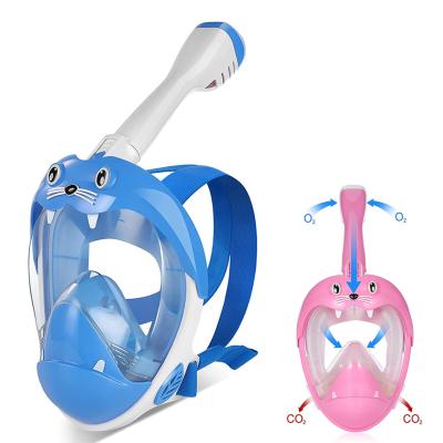 China Lightweight And Durable Kids Mask 2021 Diving Equipment 180 Degree For Diving Water Sports Equipment Snorkeling Full Face Mask Scuba Mask for sale