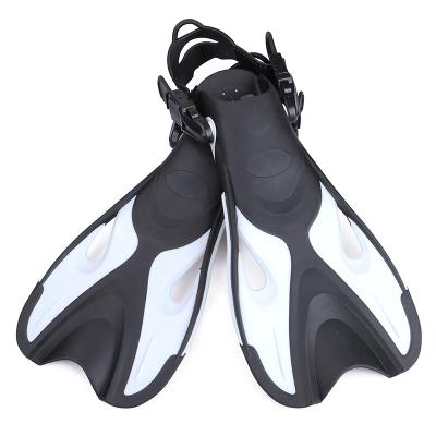 China OEM ODM 24-36 Kids Size TPR PP Adult Open Heel Adjustable Strap Scuba Fins Short Blade Rubber Swimming Freediving Fins for sale