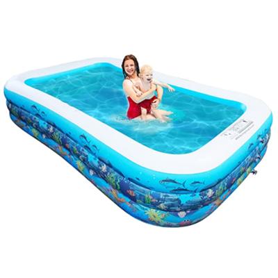 China Inflatable Family Swimming Pool For Kids And Adults Family Kiddie Normal Blow Up Swim Pools Portable Backyard Summer for sale