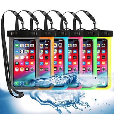 China OEM Waterproof PVC Waterproof Cell Phone Case Transparent Bag Pouch For Mobile Phone for sale