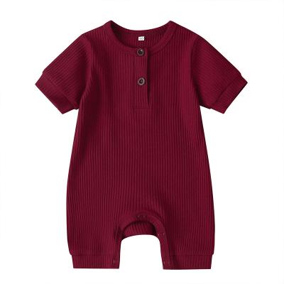 China Onesie Cotton Onesie Rompers Babies Onesie Rompers Cotton Breathable Washable Eco-friendly Substantial Wholesale Clothing Shorts With Buttons for sale