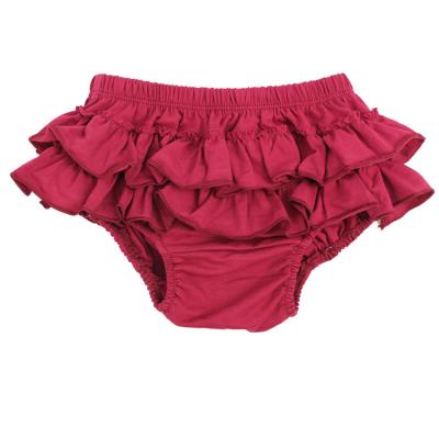 China Wholesale QUICK DRY Infant Underwear Kids Clothes Ruffled Cotton Bloomers Baby Wear Ruffle Daily Bloomers for sale