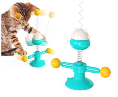 China Cats Cat Toy Spring Rotating Toy Creative Board Funny Ball Or Interactive Stainless Steel With Spiral Spring PET Toys for sale