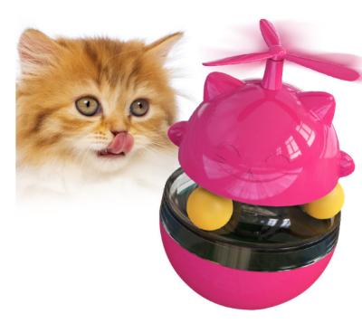 China Viable Step Down Disjointed Training Toys Food Dispenser Windmill Windmill Interactive Cat Food Toys Cat Toys Teasing Design for sale