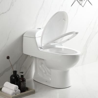 China YUSON YS24257 3/6L Dual Flush Double Siphon Strap PP Seat Cover Soft-Close Ceramic One-Piece Toilet for sale