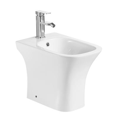 China Contemporary Floor Standing Sanitaryware White Color Ceramic Bidet For Bathroom for sale