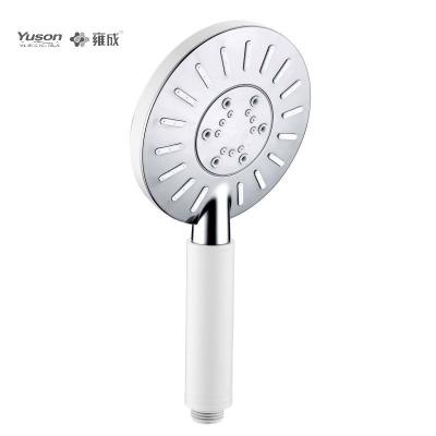 China Modern YUSON YS31593 ABS Chrome Plated Finished Treatment 3 Function Hand Shower With 120mm Matt White Panel for sale