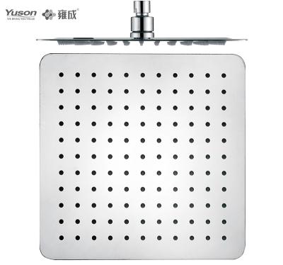 China Rainfall Shower Heads YUSON YS78602-10 Square SUS304 Mirror Polished High Quality Luxury Bathroom Rain Shower Head 250X250mm Top 2mm Ultrathin for sale