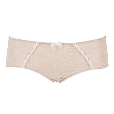 China Seamless High Quality Solid Cotton Crotch Simple Lace Mid Waist Briefs Sexy Underwear Women Panty for sale