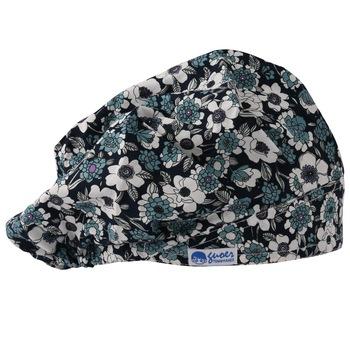 China Comfortable Breathable Hospital Printed Bulge Medical Designer Cotton Fabrics Cap for sale