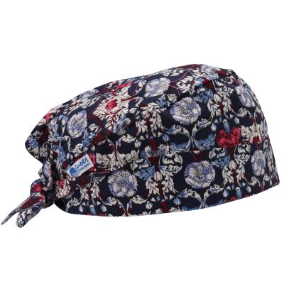 China Hospital GUOER Reusable 100% Cotton Scrub Cap Scrub Cap One Size Multi Color for sale