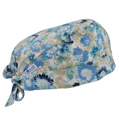 China Hospital GUOER Reusable 100% Cotton Scrub Cap Scrub Cap One Size Multi Color for sale