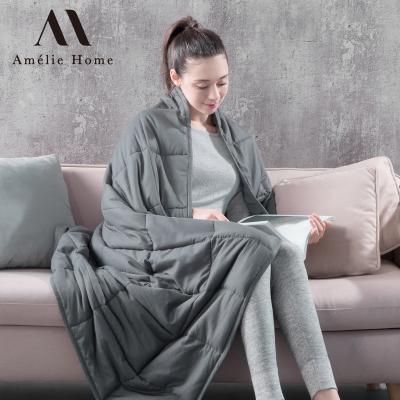 China Custom Designer Amelie Home Comfort Bed Sleep Anti-Static Heavy Blanket Glass Beads Polyester Weighted Blanket for sale