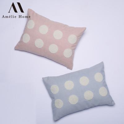 China Ameile Anti-Static Home 45*45cm Adorned Cotton Cushion Covers Decorative Geometric Embroidery Cushion Cover for sale