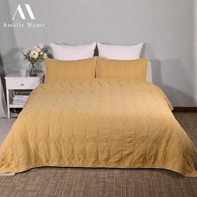 China Amelie Home Cotton Quilt Coverlet Set Nondisposable Summer Comforter Quilt Set Quilts Bedding Bedspreads Set for sale