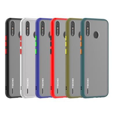 China New Unique Popular Skin Feel PC tpu Combo Case Transparent Frosted Back Cover For TECNO Spark 4 Lite Case Shockproof for sale