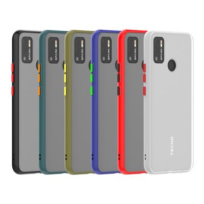 China New Unique Popular Skin Feel PC tpu Combo Case Transparent Frosted Back Cover For TECNO Spark 5 Air Case Shockproof for sale