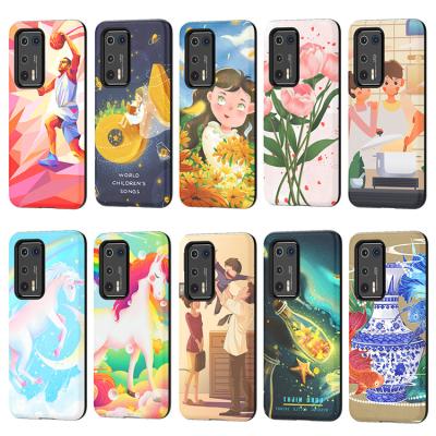 China Wholesale New Design Unique Colored Printed Custom Drawing Phone Case For Huawei p40 pro Hybrid Hard Case for sale