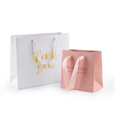 China Recyclable White Luxury Paper Bag Thank You Bags For Boutique, Custom Party Paper Bag With Logo Print, Regalo Mayor Bolsas De Papel Por for sale