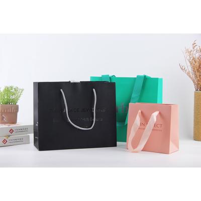 China Recyclable Custom Bags with Logo Luxury Shopping Bag, Paper Shopping Paper Bags with Ribbon Handle, Customize Custom Sack Paper Bag Gift Bag for sale