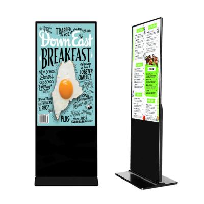 China 32/43/50/55 Inch Indoor Floor Standing Advertising Player Totem Split Screen Touch Kiosk Multiple LCD Digital Signage and Display for sale