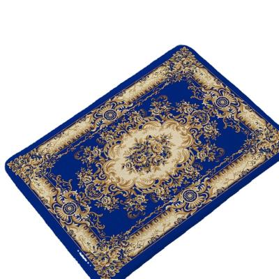 China Washable Blue Classic Pattern Memory Foam Rug Suitable For Bathroom And Bedroom With HD Digital Printing for sale