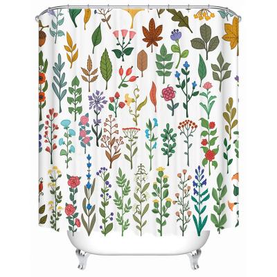 China Viable waterproof colorful patterns digital printBathroom shower curtain polyester fabric for sale